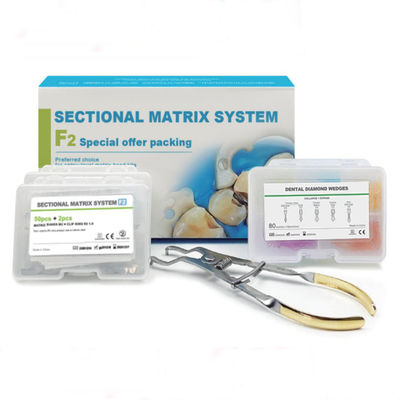 Dental Sectional Matrix System F2 Autoclavable includes Sectional Matrix Bands M2 + Resin Clamping Ring R3